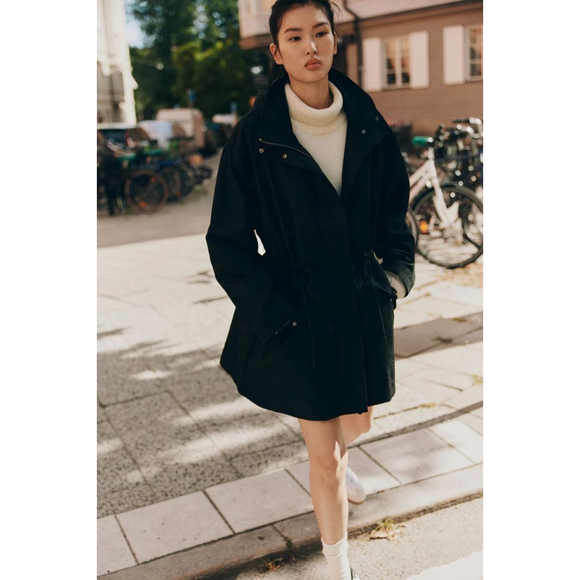 H&M Divided Jackets & Blazers - EUC H&M Divided Women's Parka Coat, M, Black